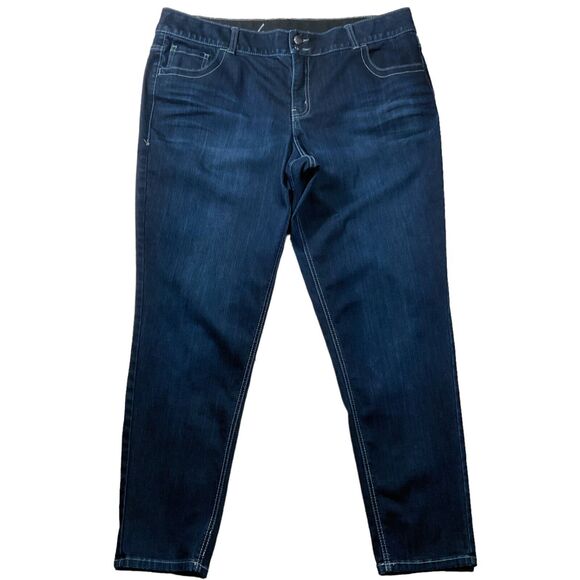 Lane Bryant Womens Jeans sz 20 Dark Wash Skinny Ankle x29" Cotton Denim Stretch - Picture 1 of 11